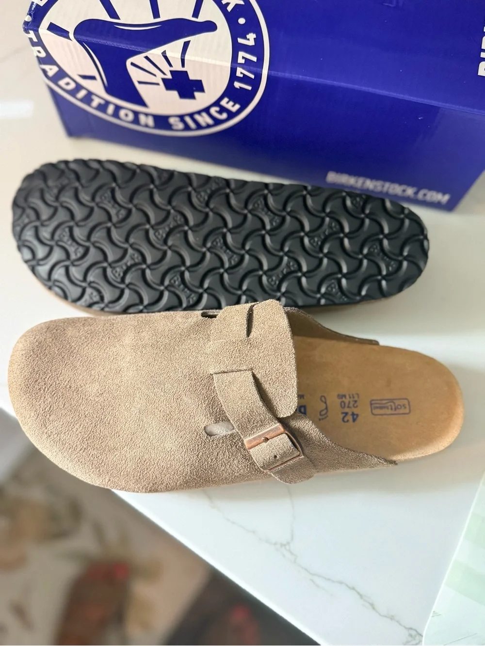 Birkenstock suede upper